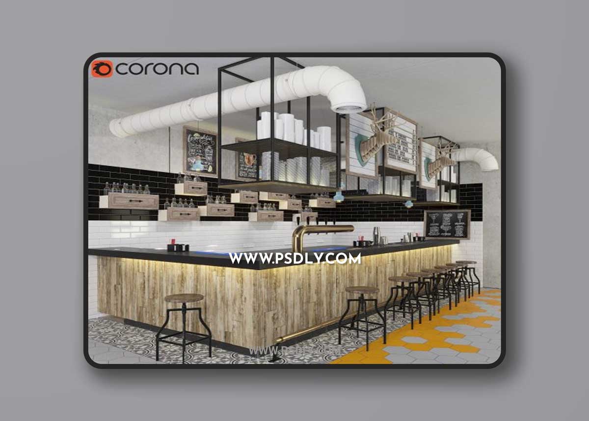 Cgtrader - Bar counter 3D Model