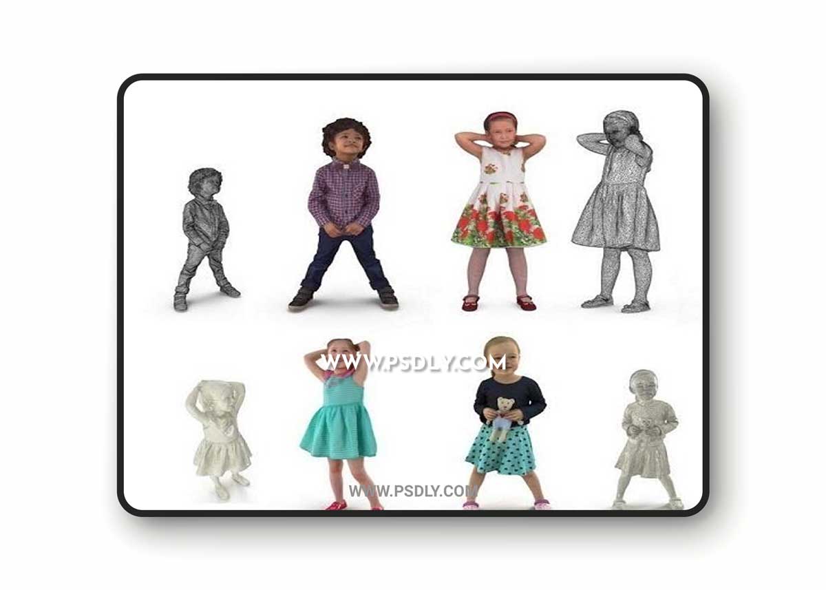 Child Collection x4 3D Model