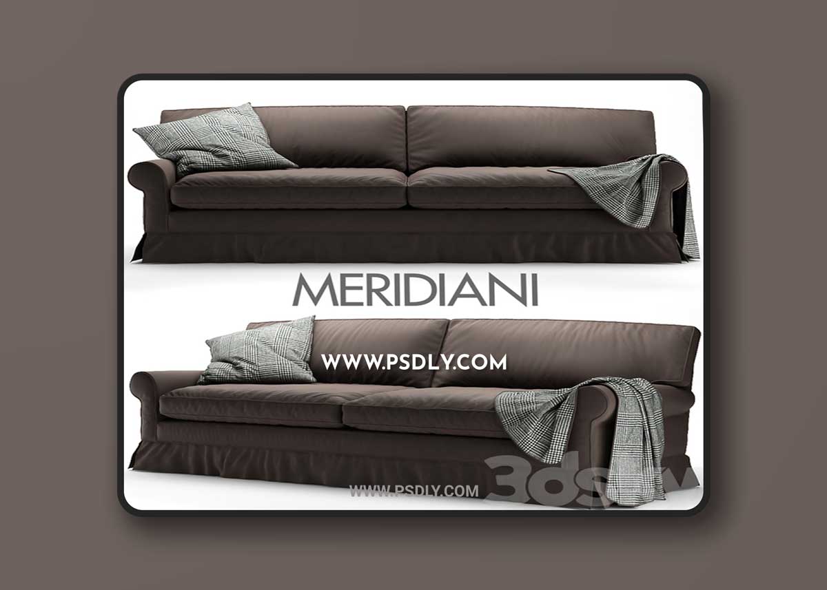 Conny (Connery) sofa by Meridiani 3D Model