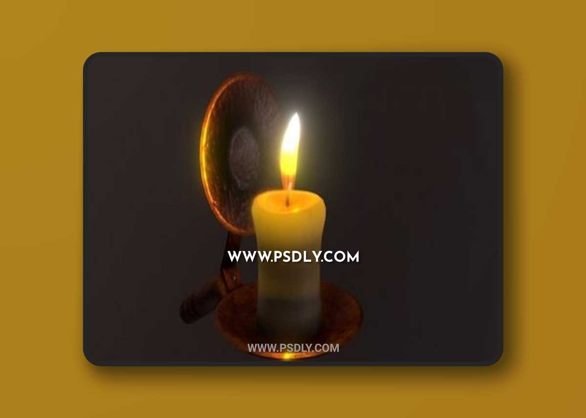 Copper Candlestick 3D Model