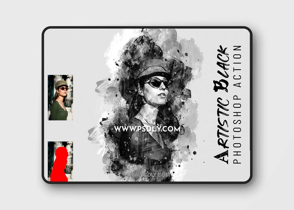 CreativeMarket - Artistic Black Photoshop Action 7001235