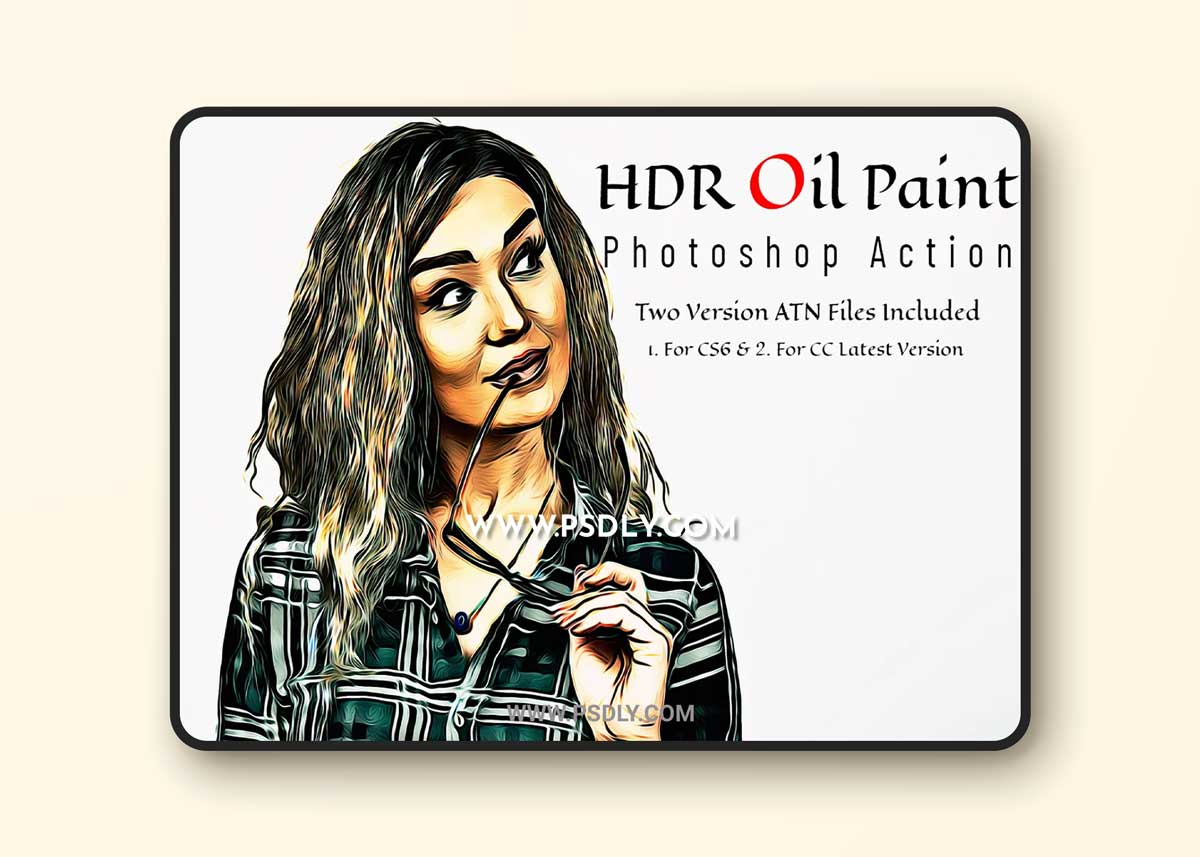 CreativeMarket - HDR Oil Paint Photoshop Action 6973257