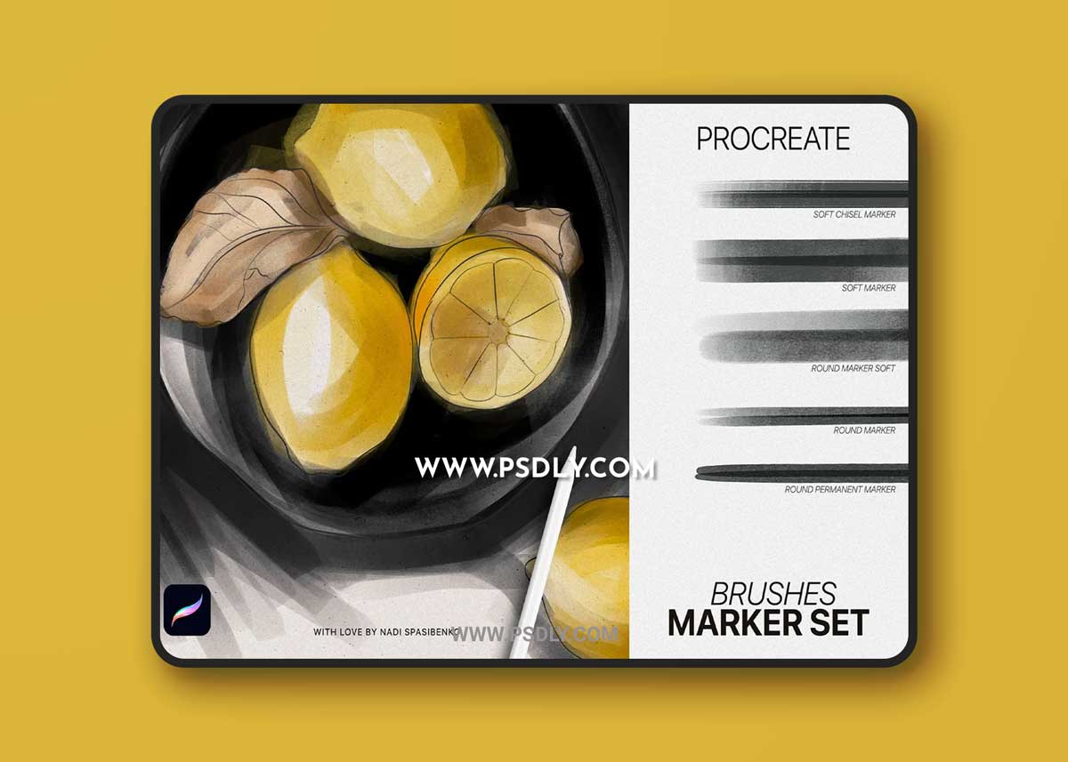 CreativeMarket - Realistic Marker for Procreate 6847121