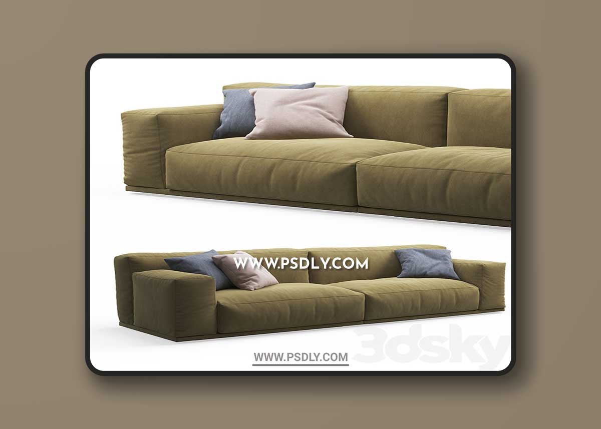 Delano 2-seater Sofa PIANCA 3D Model