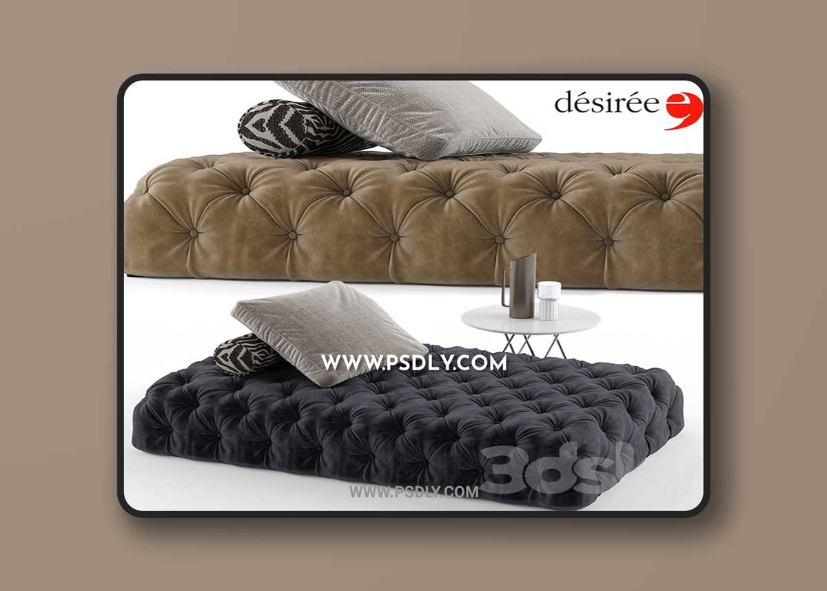 Desiree rollking sofa set 3D Model