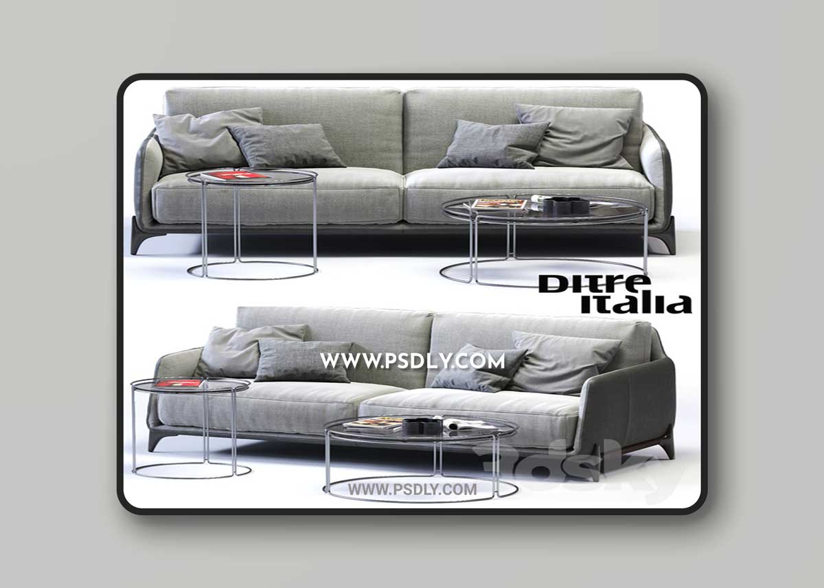 Ditre Italia ELLIOT 3-er Sofa 3D Model