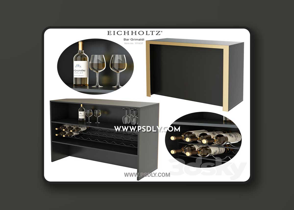 EICHHOLTZ Bar Grimaldi 111437 3D Model