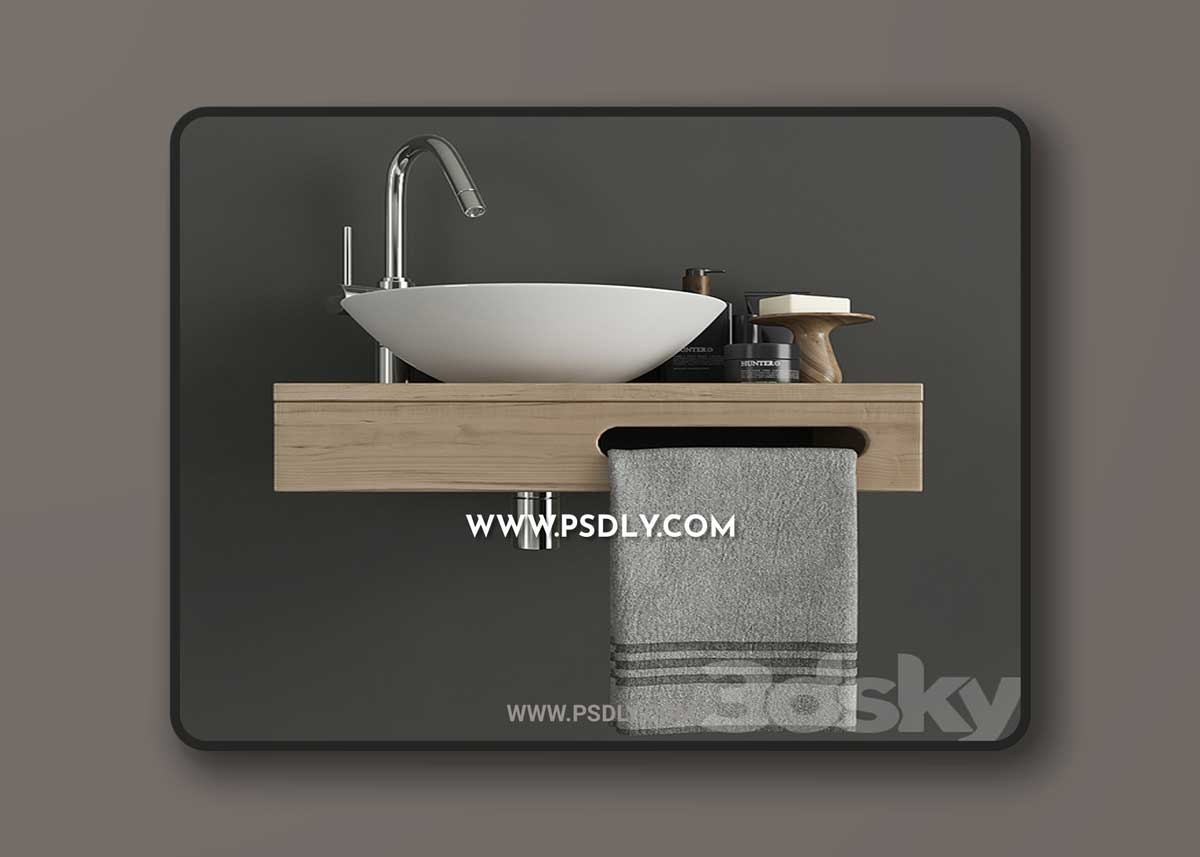Furniture and decor for the bathroom 3D Model