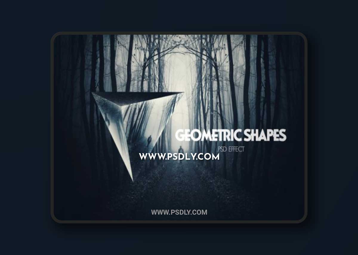 Geometric Mirror Photo Effect Mockup 396398744