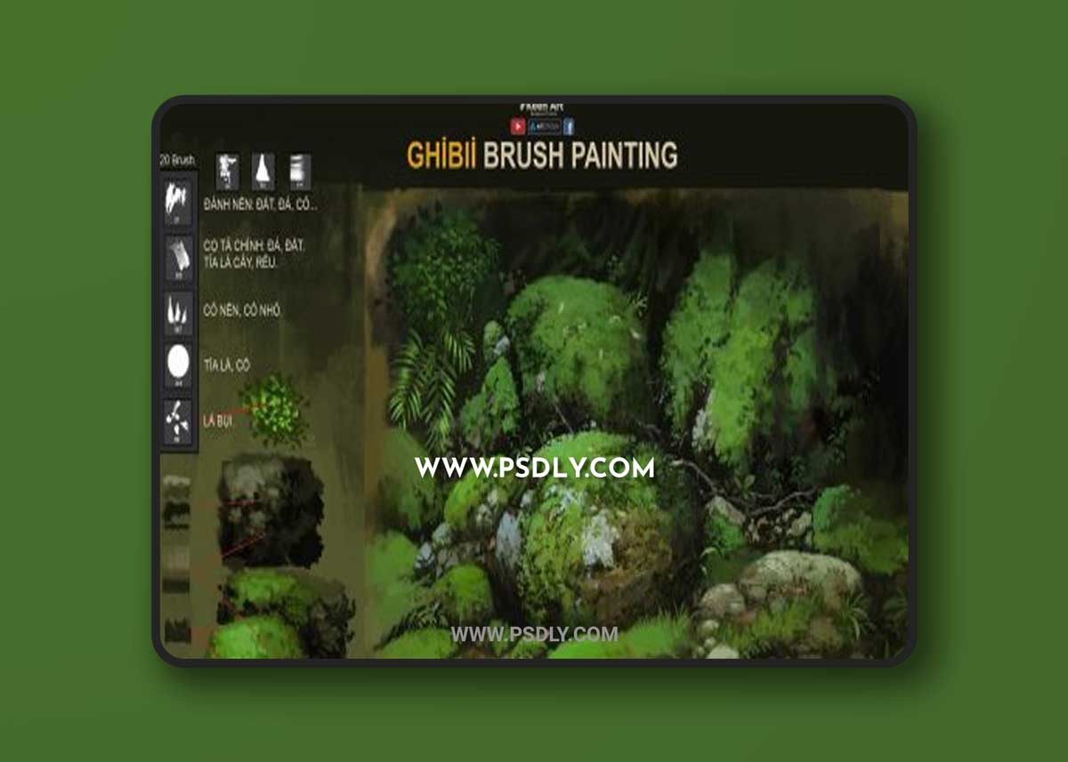 Ghibli Studio Brush | Brush patinting Ghibli Style