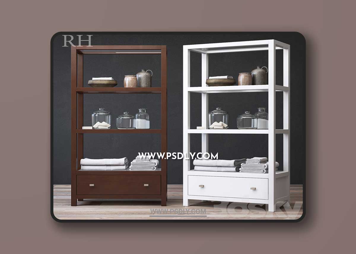 HUTTON TALL ETAGERE 3D Model