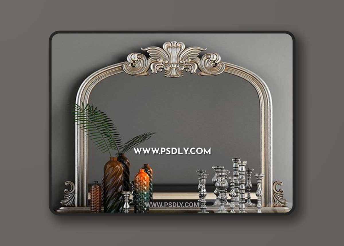 Haversham Overmantel Mirror 3D Model