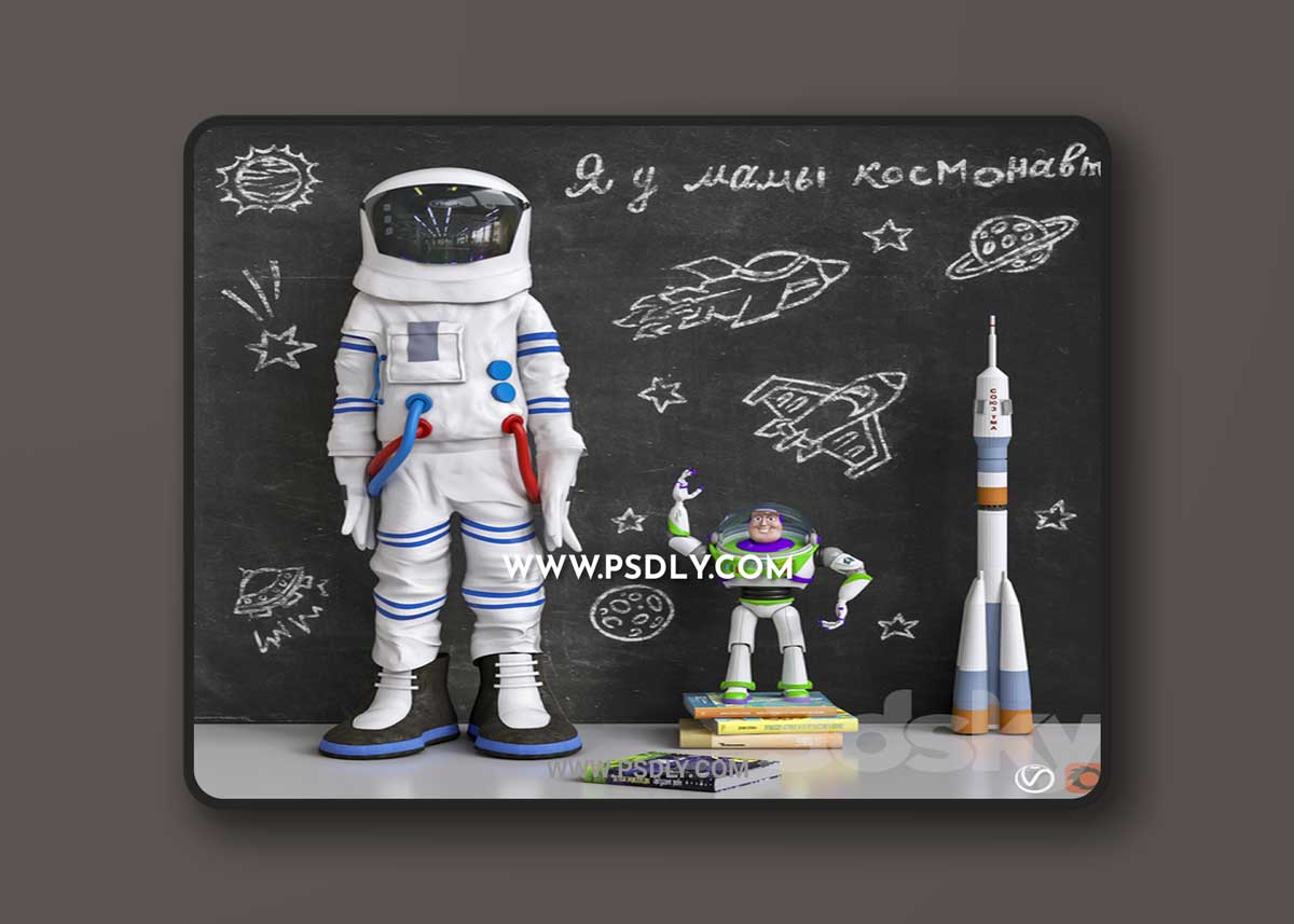 "I have a cosmonaut at my mother"3D Model