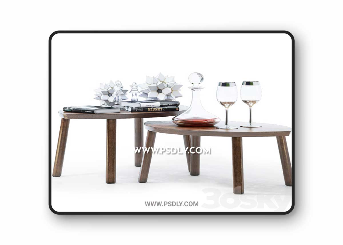 IKEA \ STOCKHOLM \ Set of tables, 2 pcs. + Decor