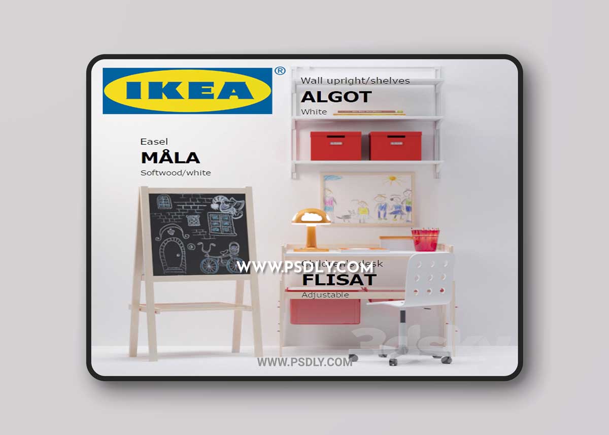 IKEA set for children (Corona, V-ray) 3D Model
