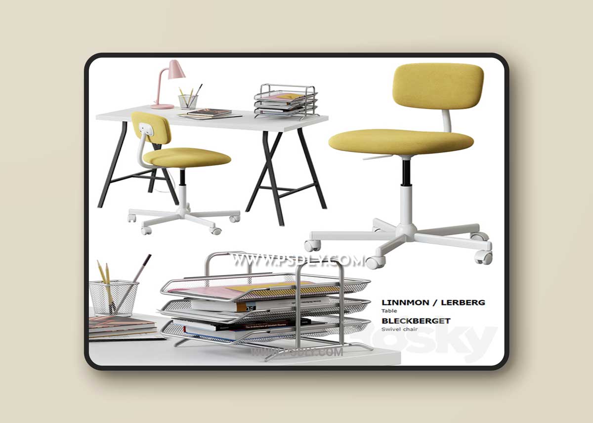 Ikea / Linnmon - Lerberg Table + Bleckberget Chair