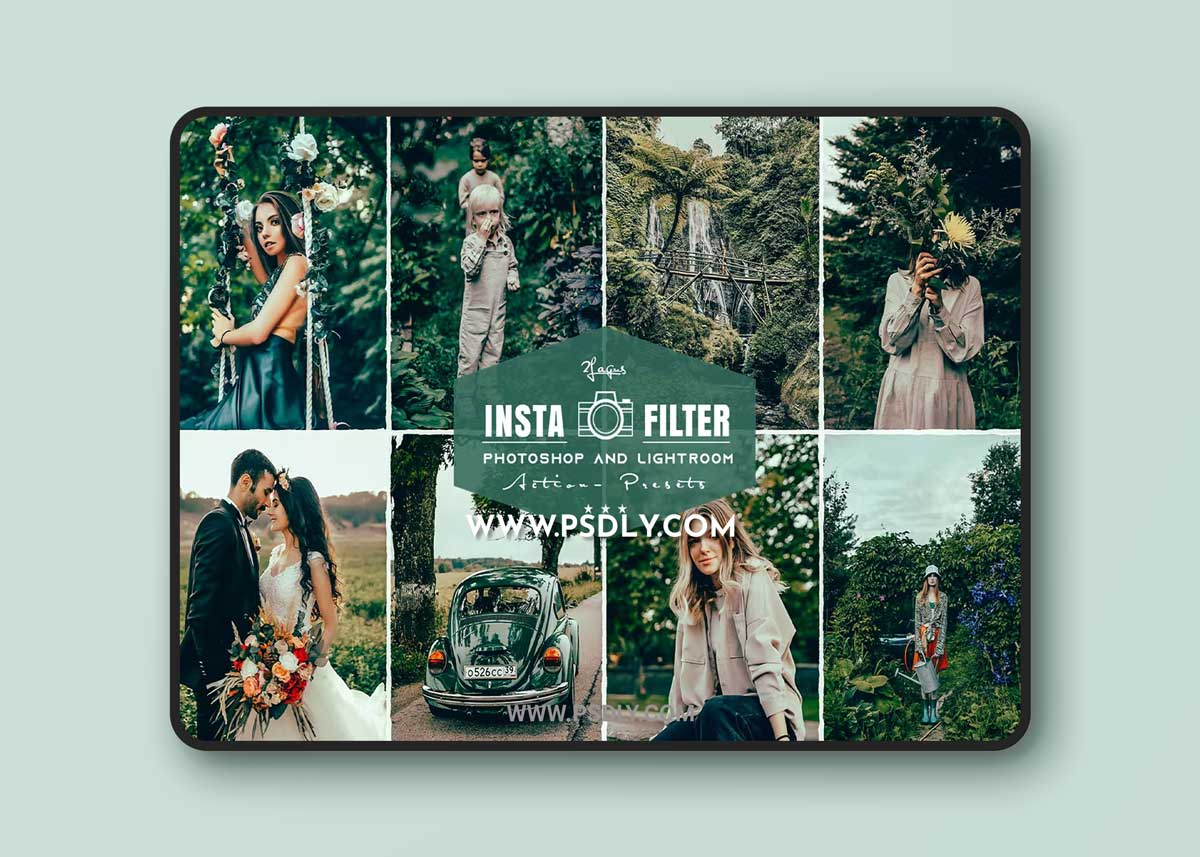 Insta Filter Green Photoshop & Lightroom Presets VG6JUE2