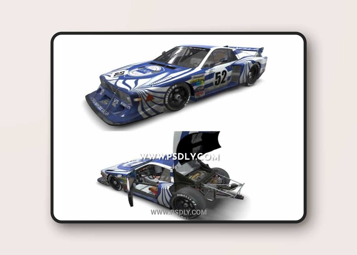 Lancia Beta Montecarlo Turbo Group 5 1980 3D Model