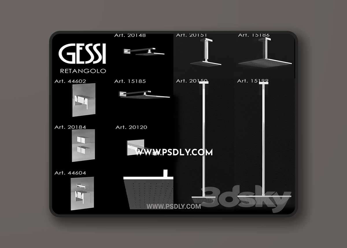 Mixers Gessi Retangolo 3 3D Model