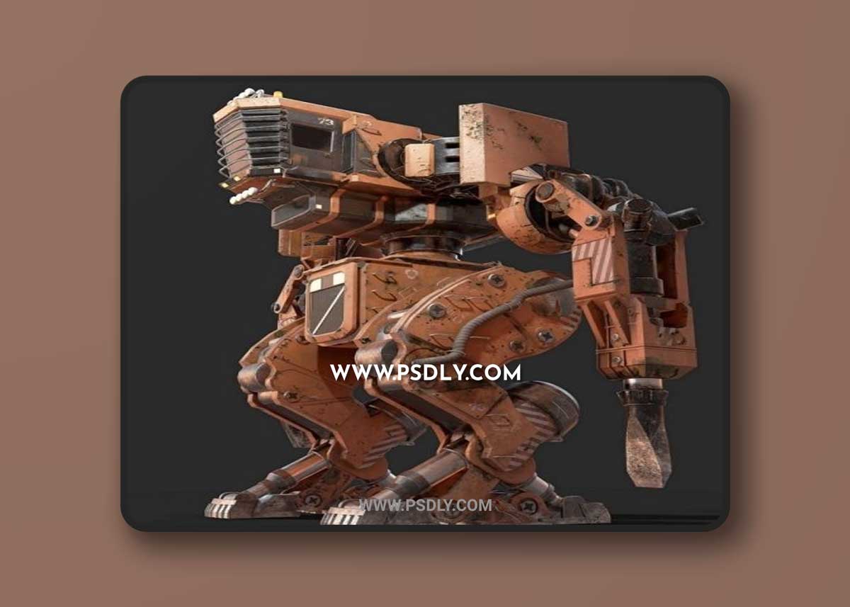 Old mining mech 3D Model