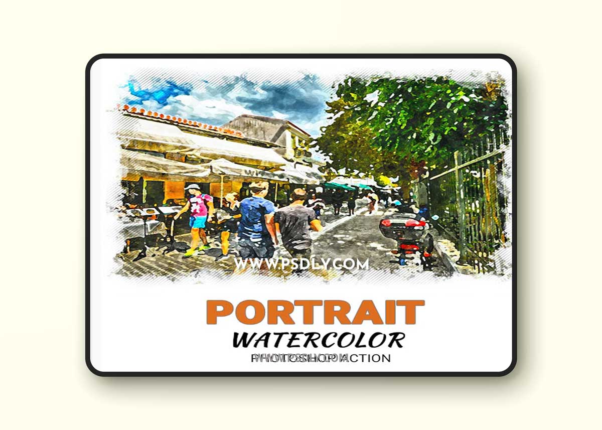 Portrait Watercolor Photoshop Action