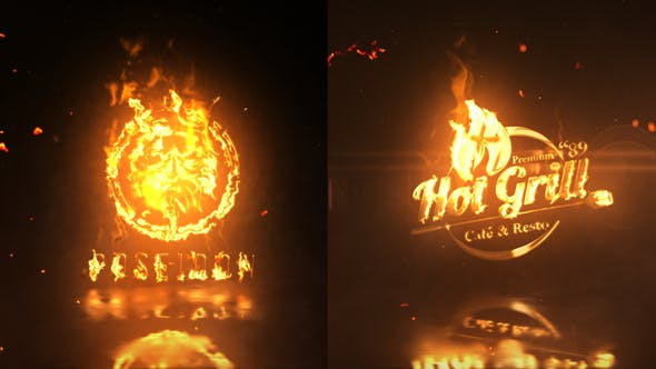 Videohive Fire Logo Reveal 36100648