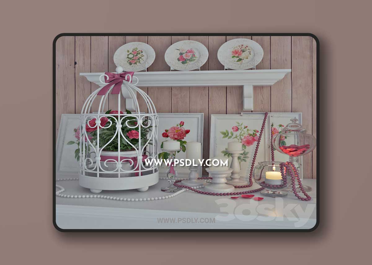 Provence Decor & Camellia 3D Model