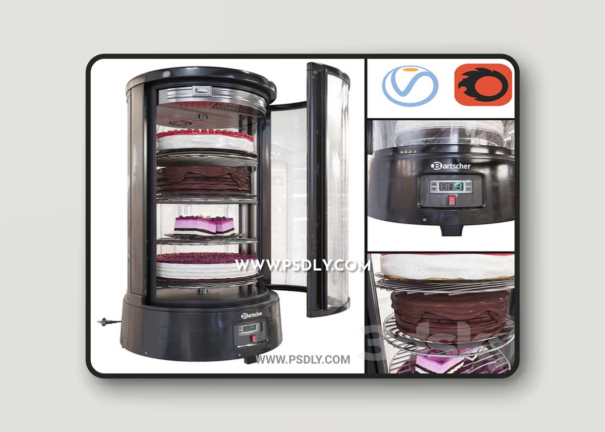 Refrigerated showcase Bartscher 3D Model