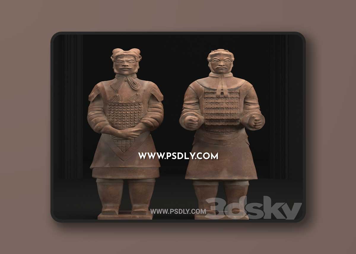Sculpture of soldiers of the terracotta army 3D Model