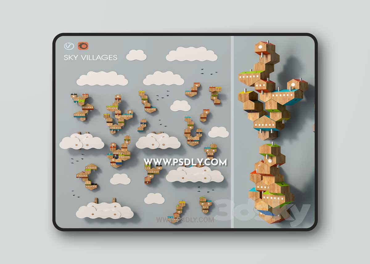 Sky Villages set 17 3D Model
