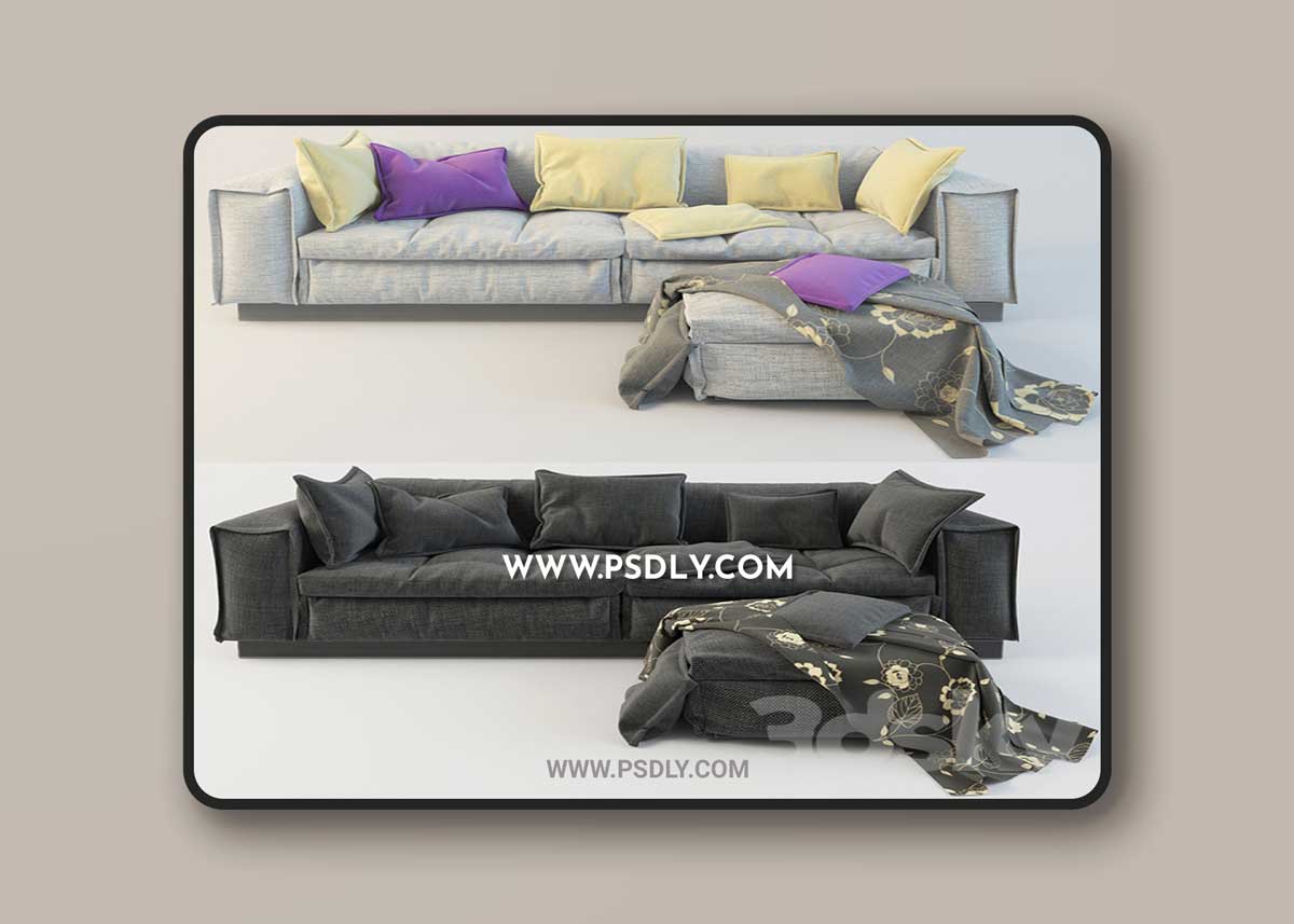 Sofa and ottoman by designer Paola Vella