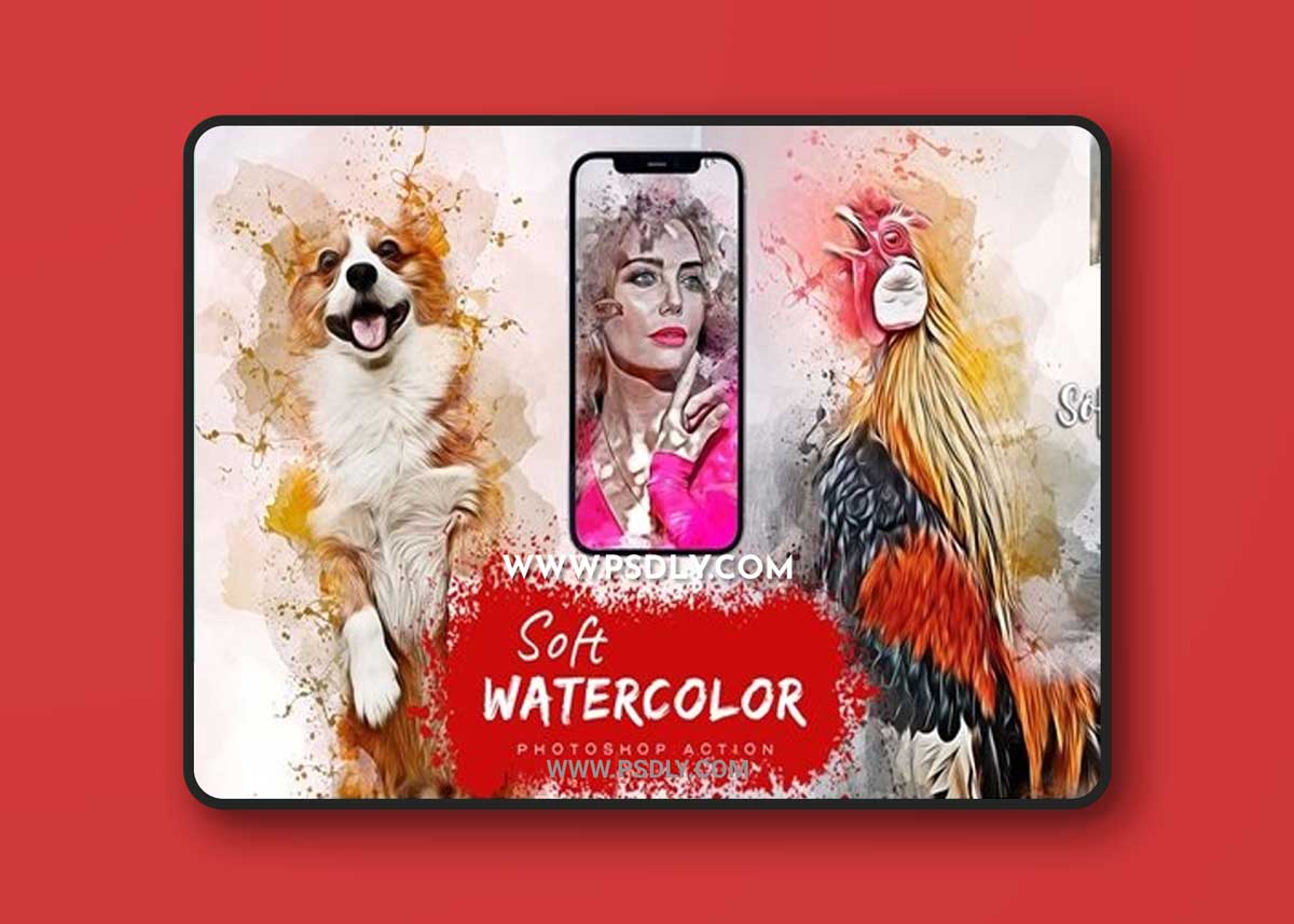 Soft Watercolor Photoshop Action