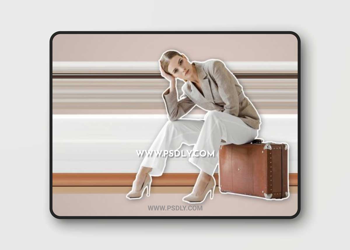 Stretched Image Color Scheme Effect Mockup 396398826