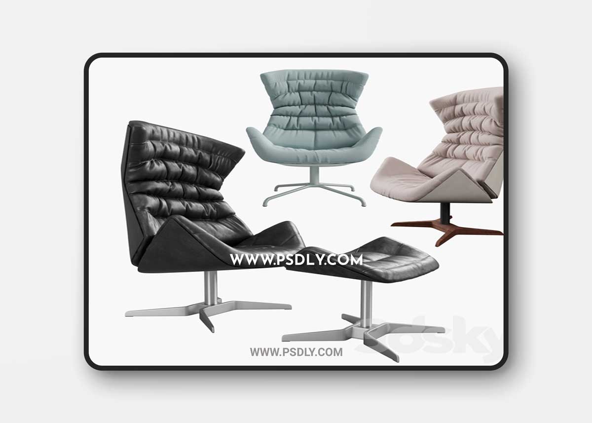 THONET 808 Lounge Armchair 3D Model