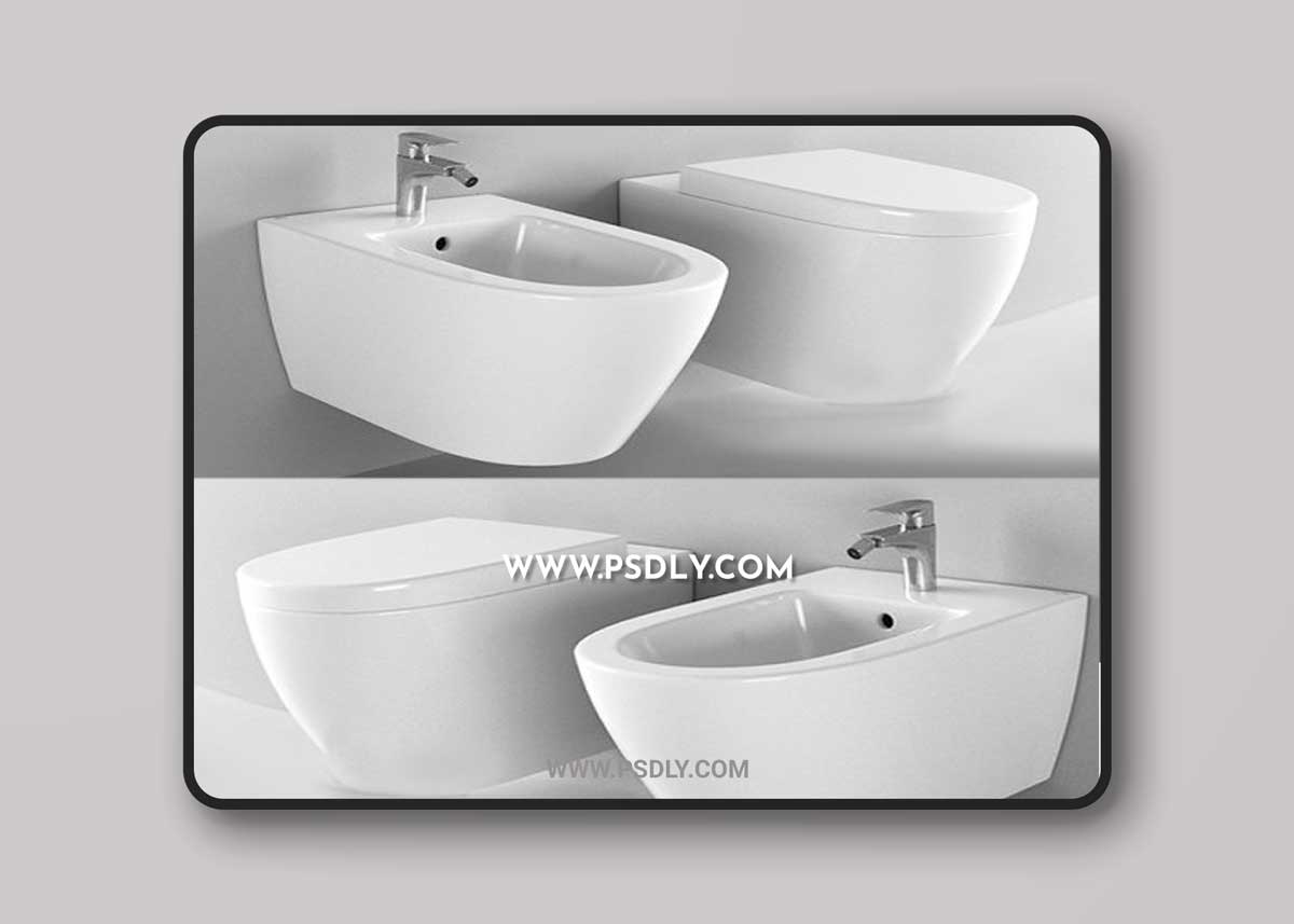 The toilet and bidet Villeroy and Boch Subway 3D Model