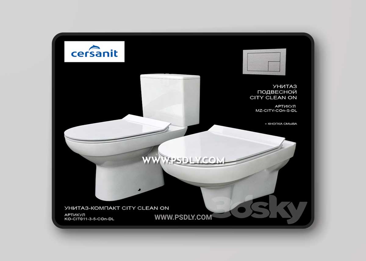 Toilet bowls collection CITY Sersanit 3D Model