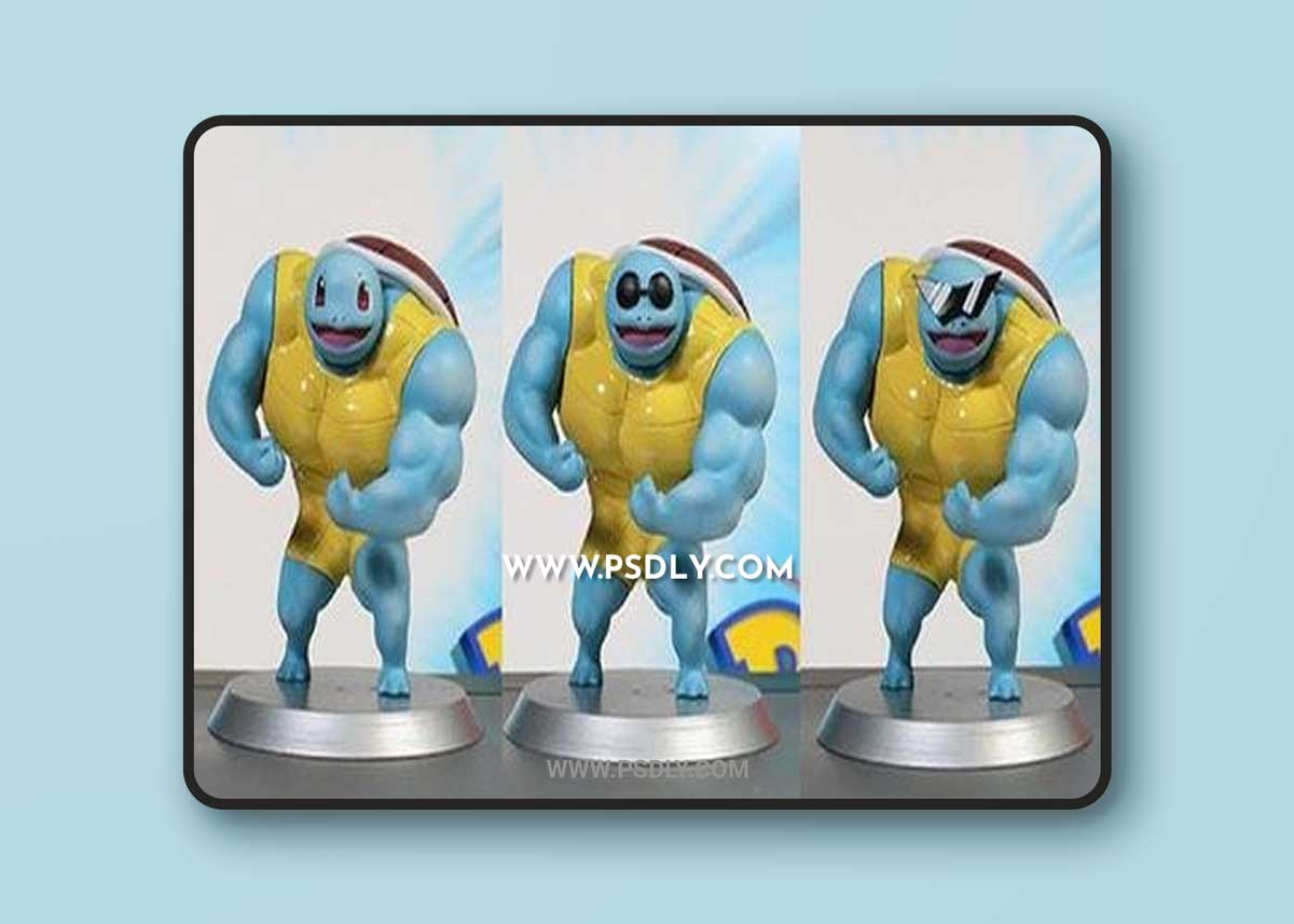 Ultra swole Squirtle - pokemon 3D Model