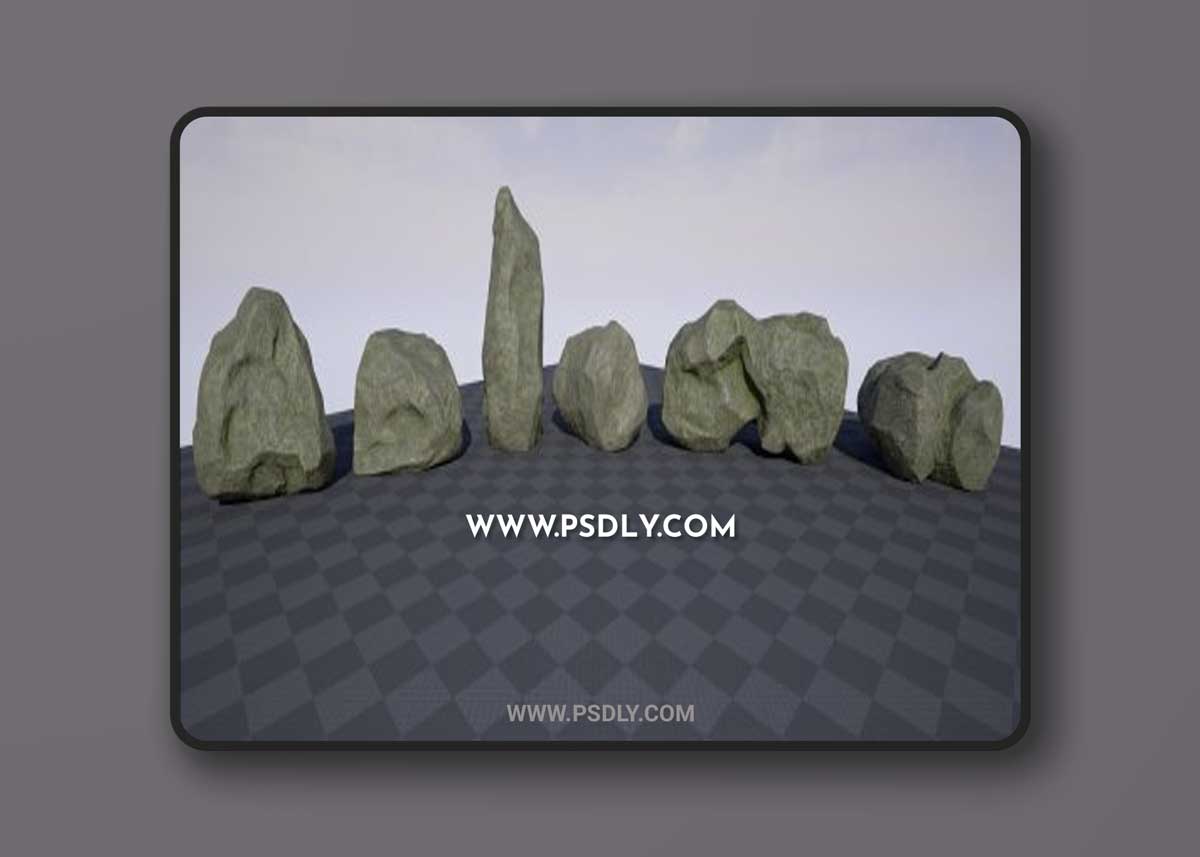 Unreal Engine - Jungle Rock Pack 3D Model