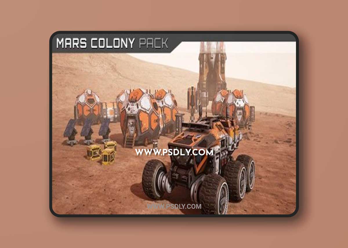 Unreal Engine - Mars Colony Props and Vehicle 3D Model