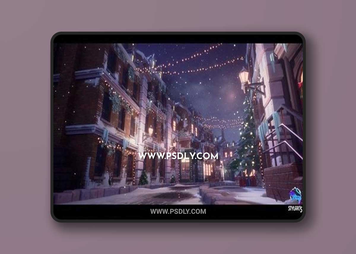 Unreal Engine – Stylized Christmas Town 3D Model