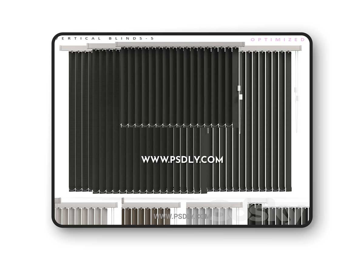 VERTICAL BLINDS 5, OPTIMIZED 3D Model
