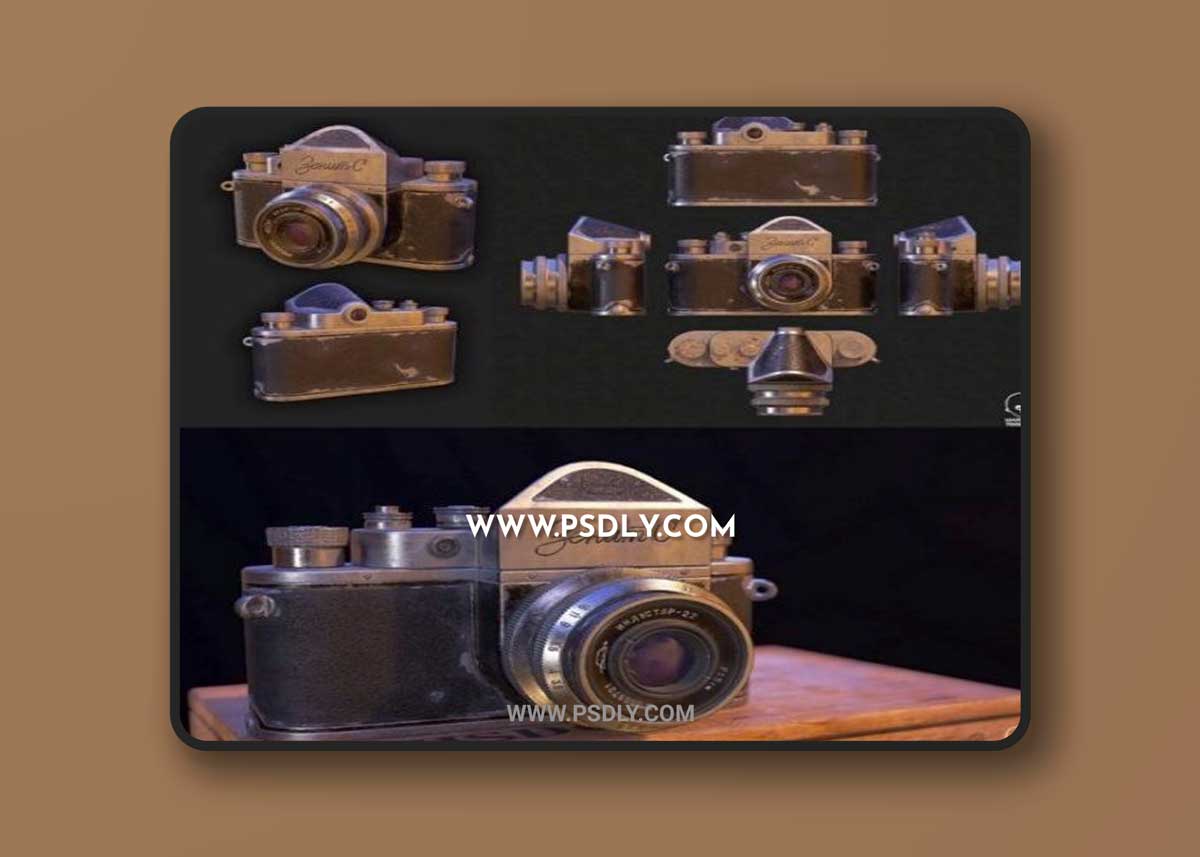 Vintage Camera ZENIT-C 3D Model