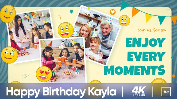 Videohive Happy Birthday Kayla 36293704