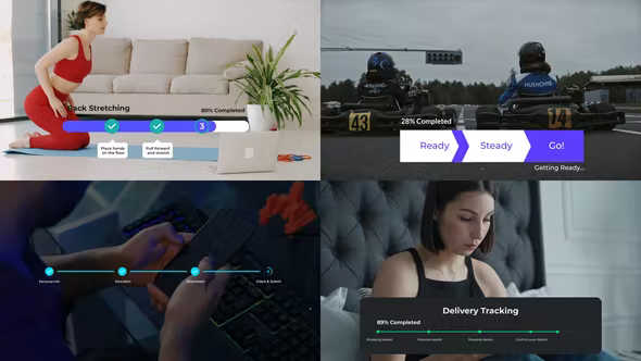 Videohive Multi Step Progress Bars 35853257