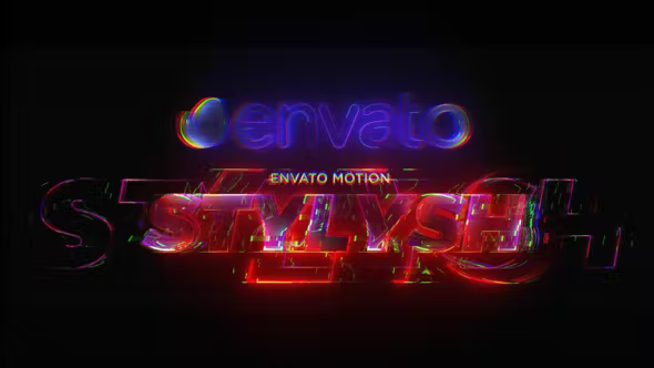 Videohive - Neon Glitch Logo Reveal - 34784273