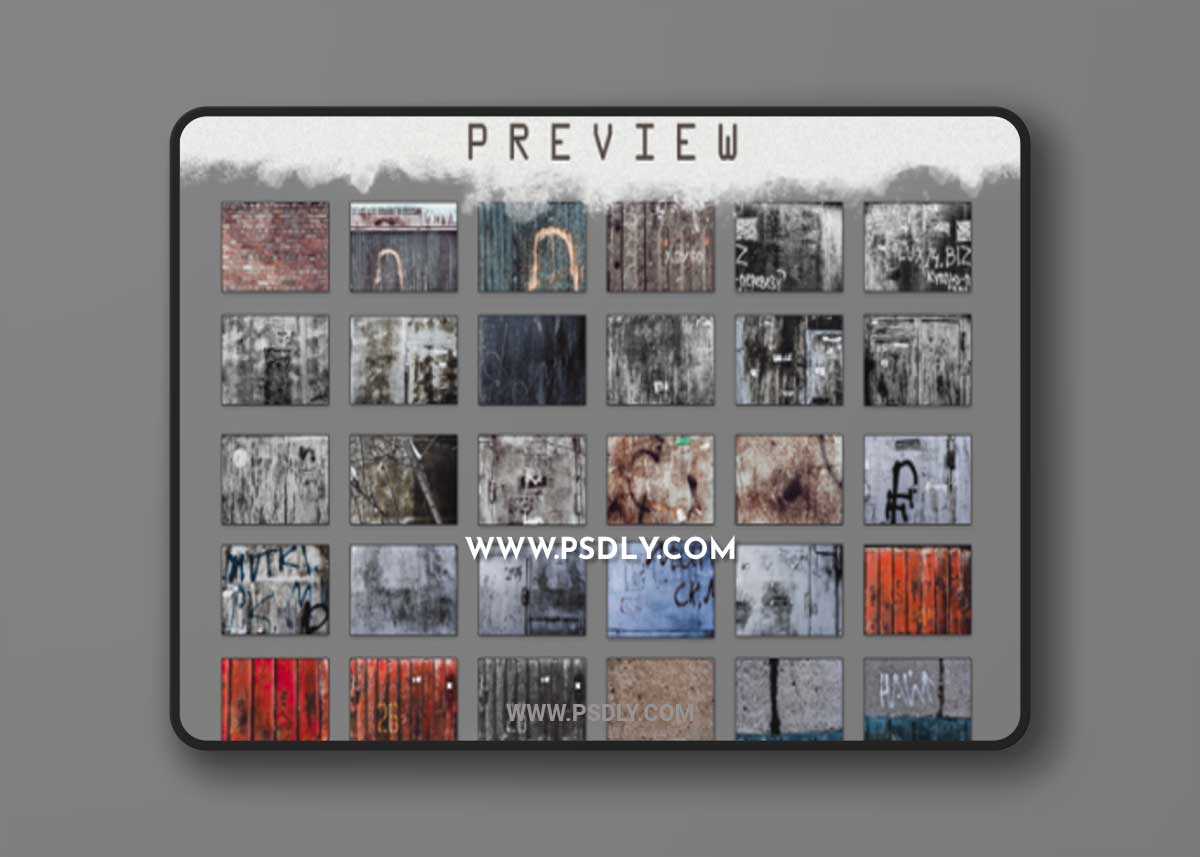 100 Grunge Textures Overlays