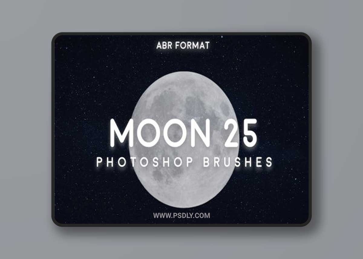 25 Moon Brushes For Photoshop