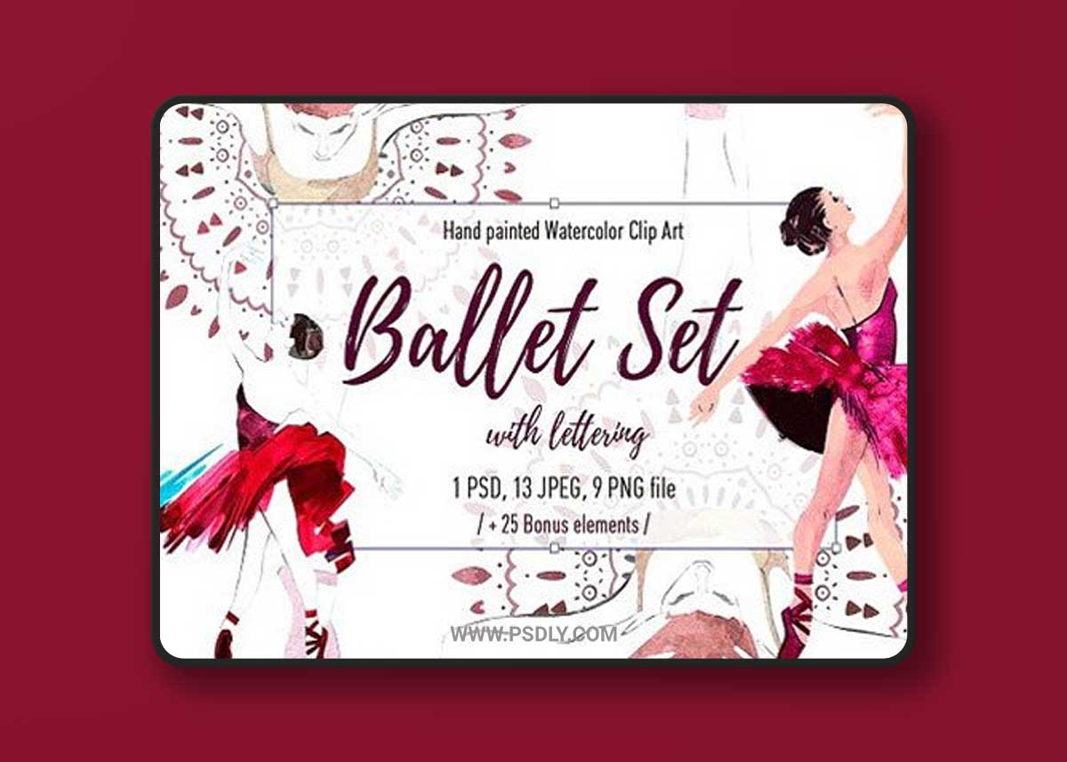 4 ballerinas with lettering