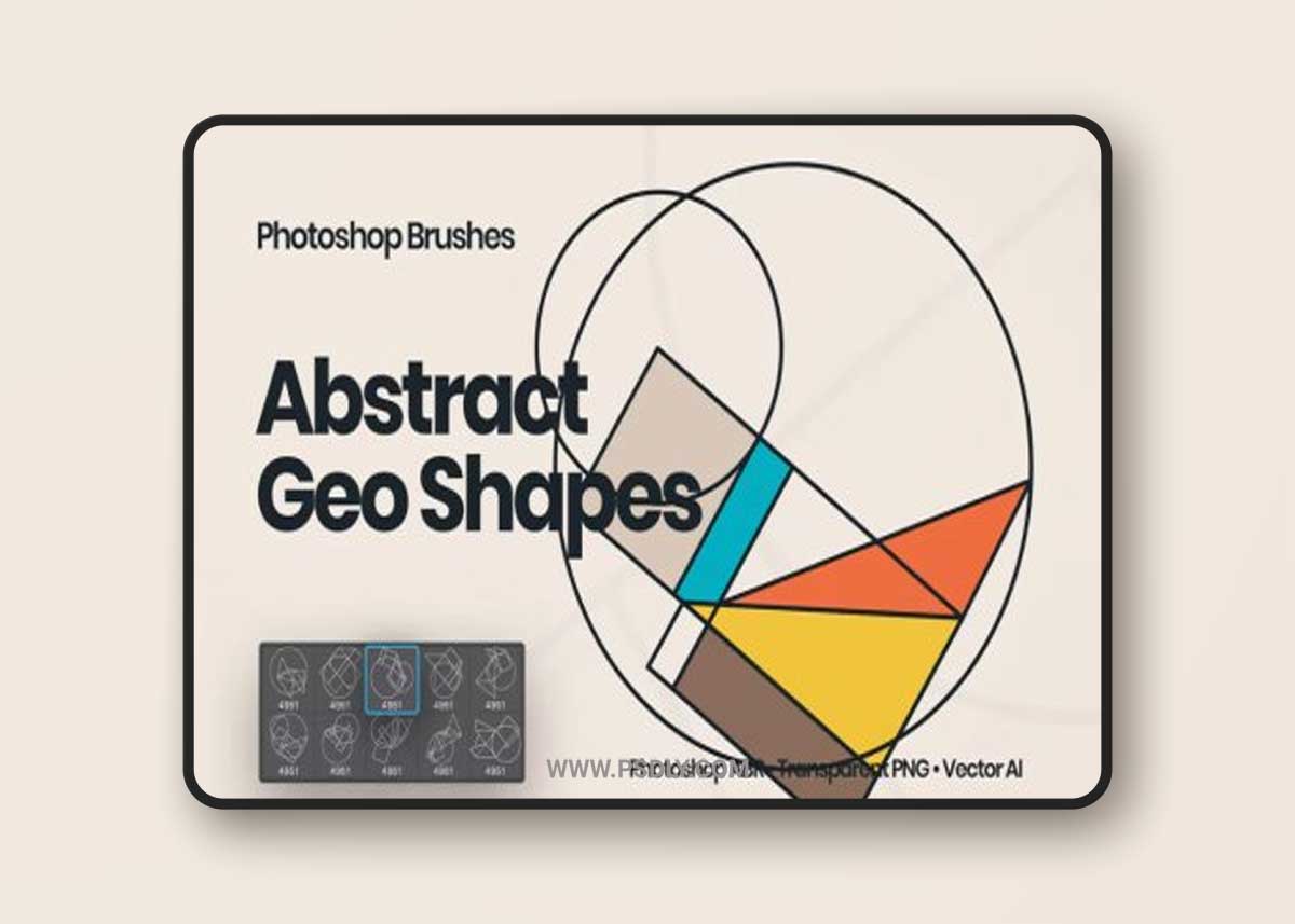 Abstract Geometric Shapes Photoshop Brushes