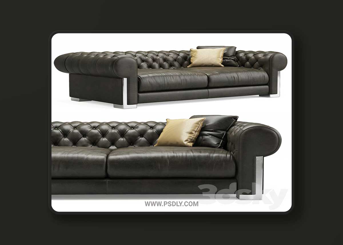 Alberta Cheope Square sofa 3D Model
